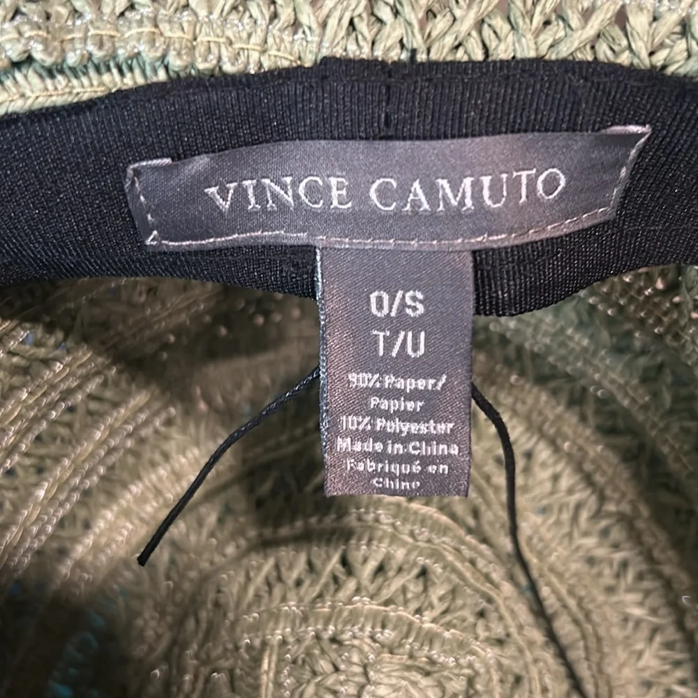 Vince Camuto Women’s‎ Green Open Weave Cowgirl Hat w Brown Band OS